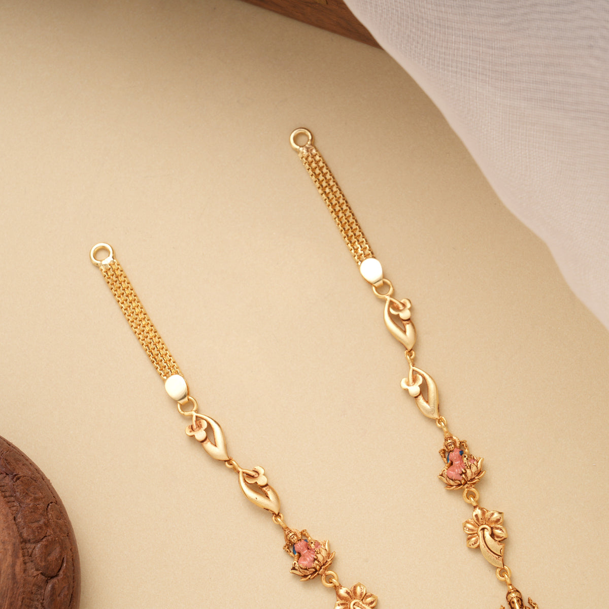 Devotional Dhana Lakshmi Vinayagar Golden Necklace