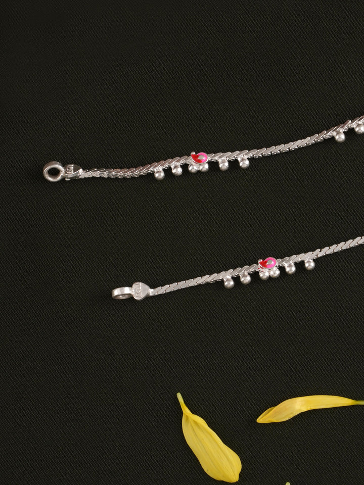 Tara Jhilmil Silver Anklet