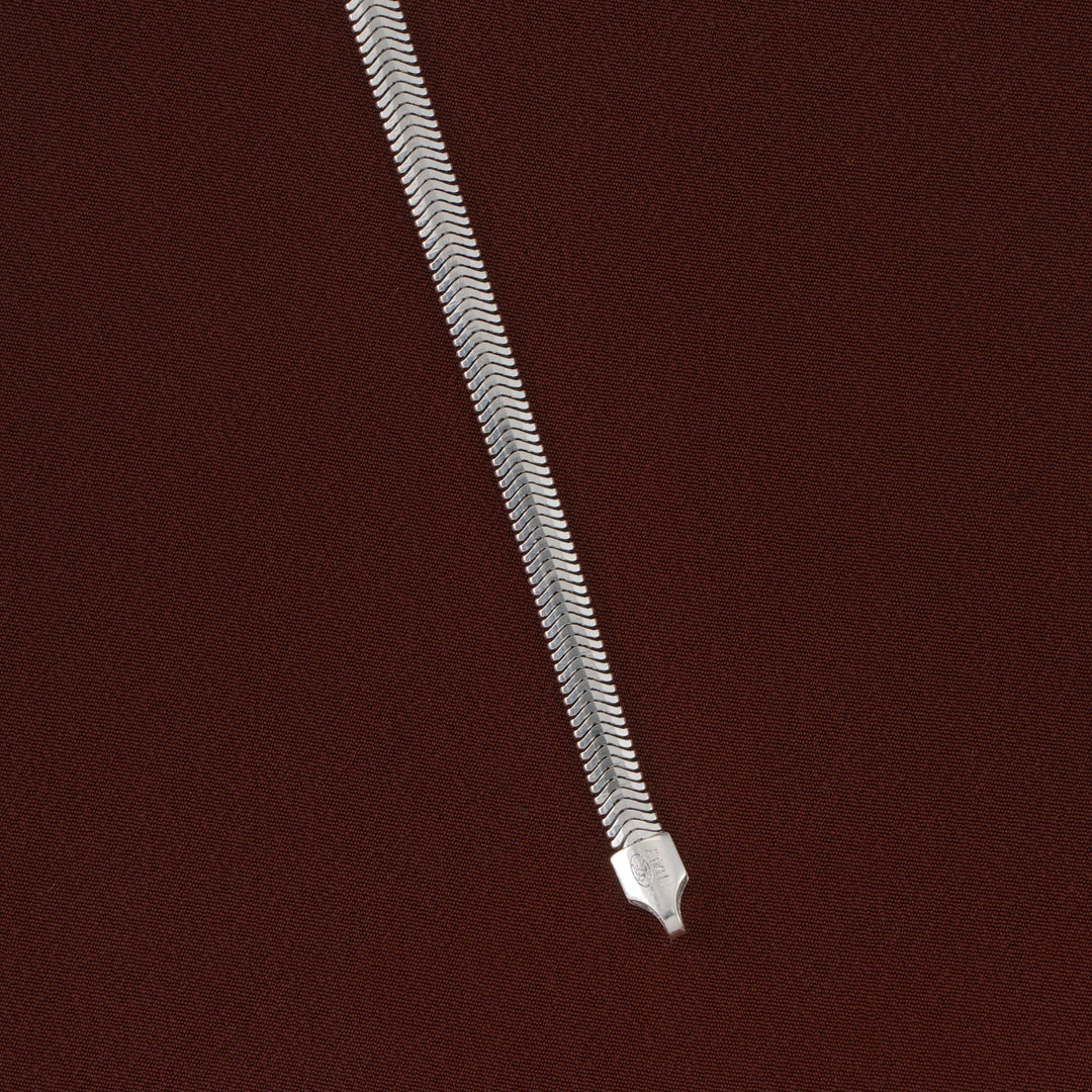 Herringbone Men's Silver Bracelet