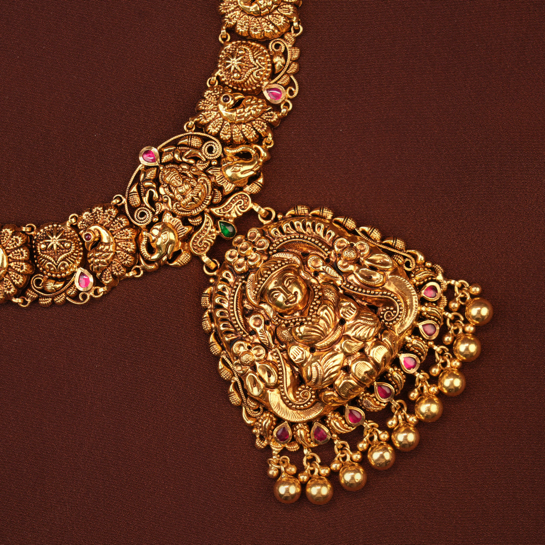 Classic Lakshmi Nagas with Ruby Gold Haram