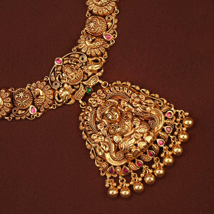 Classic Lakshmi Nagas with Ruby Gold Haram