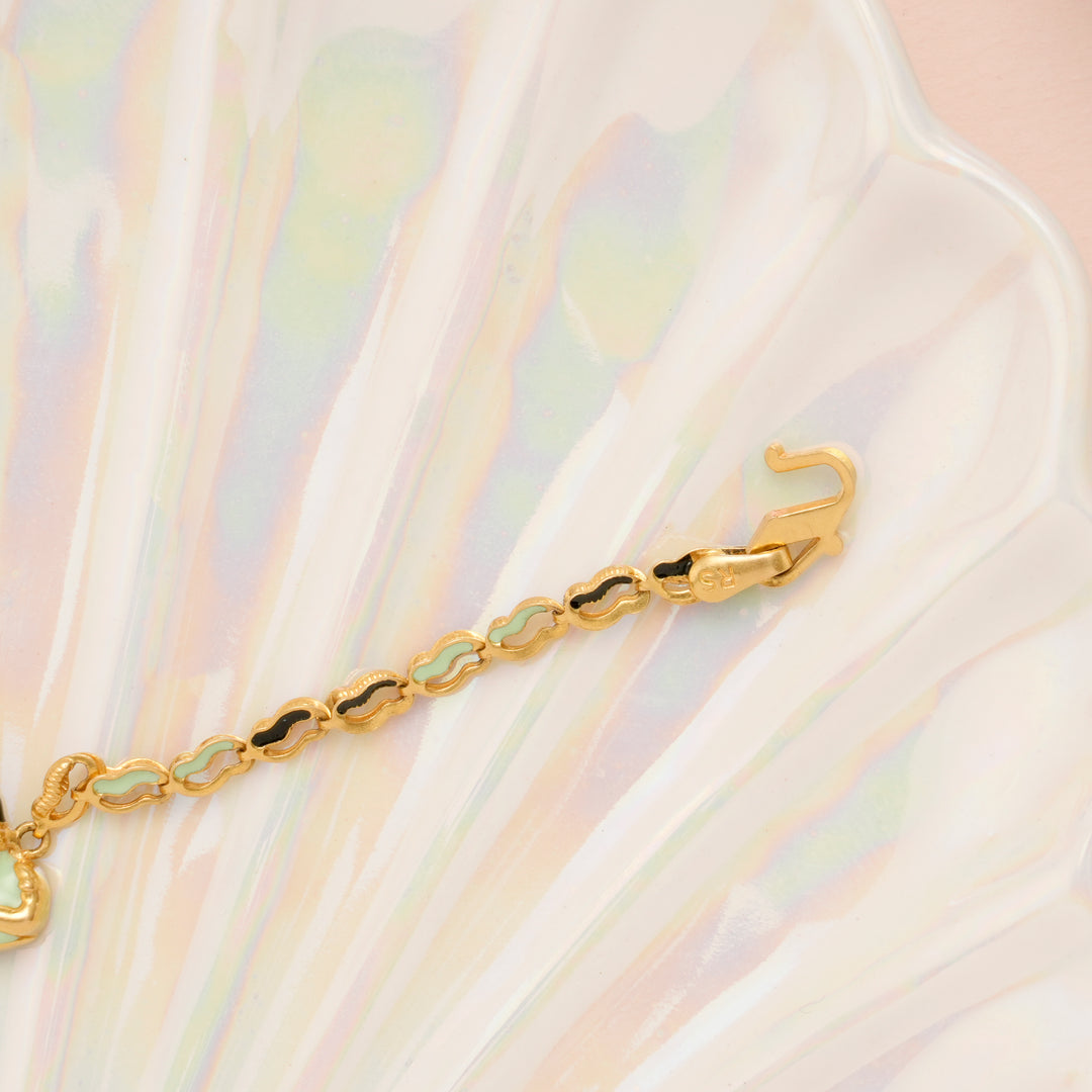 Tiny Lord Krishna Gold Bracelet for Women