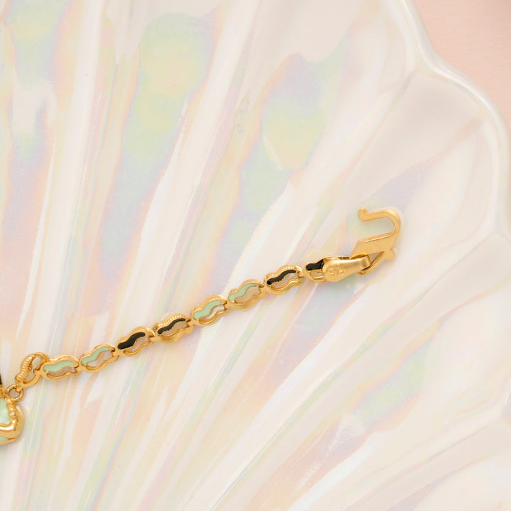Tiny Lord Krishna Gold Bracelet for Women