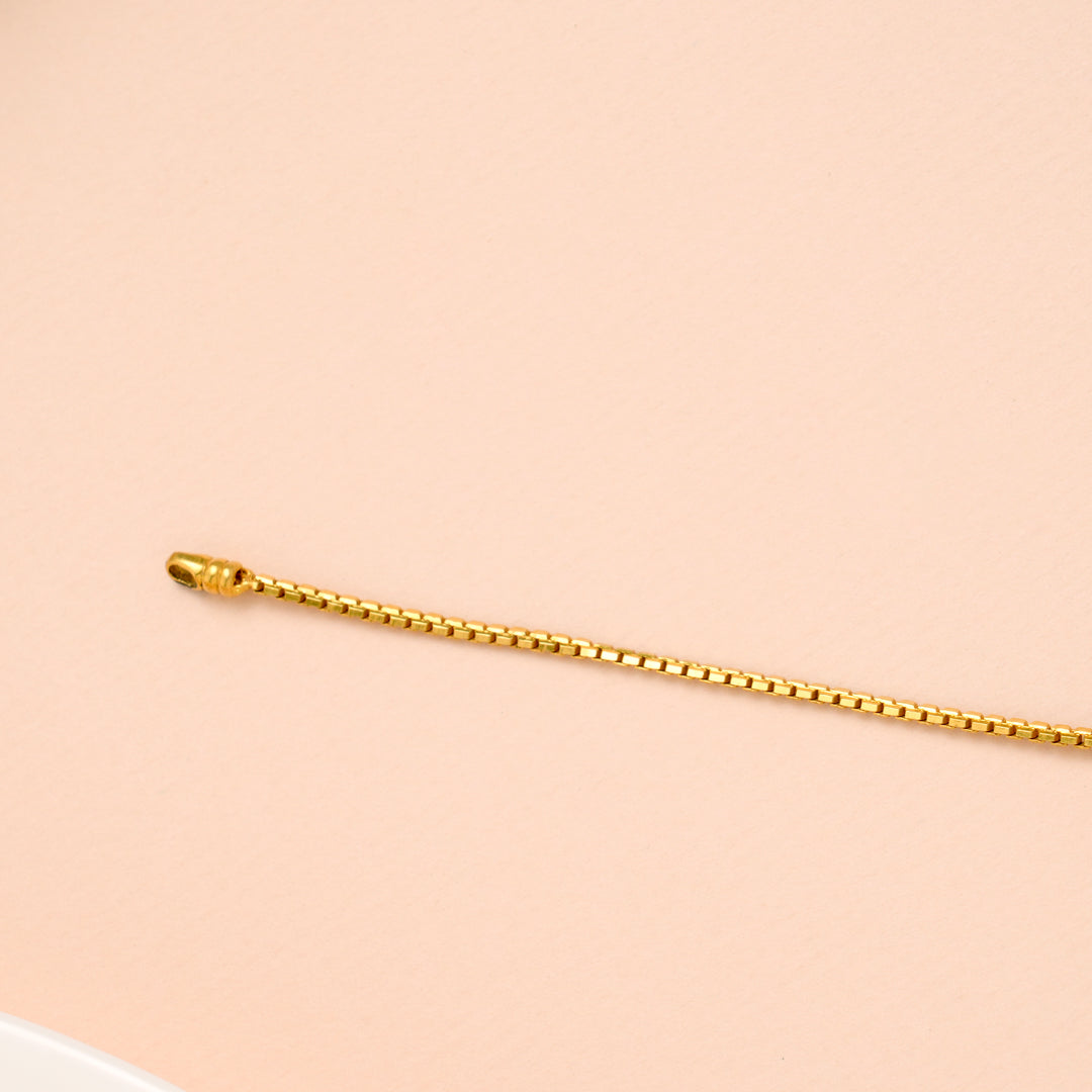 Geometric Shape Multi Stone Gold Bracelet