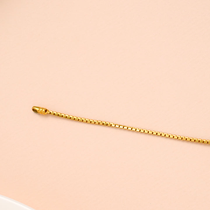 Geometric Shape Multi Stone Gold Bracelet