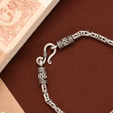 Classic Oxidized Byzantine Silver Bracelet