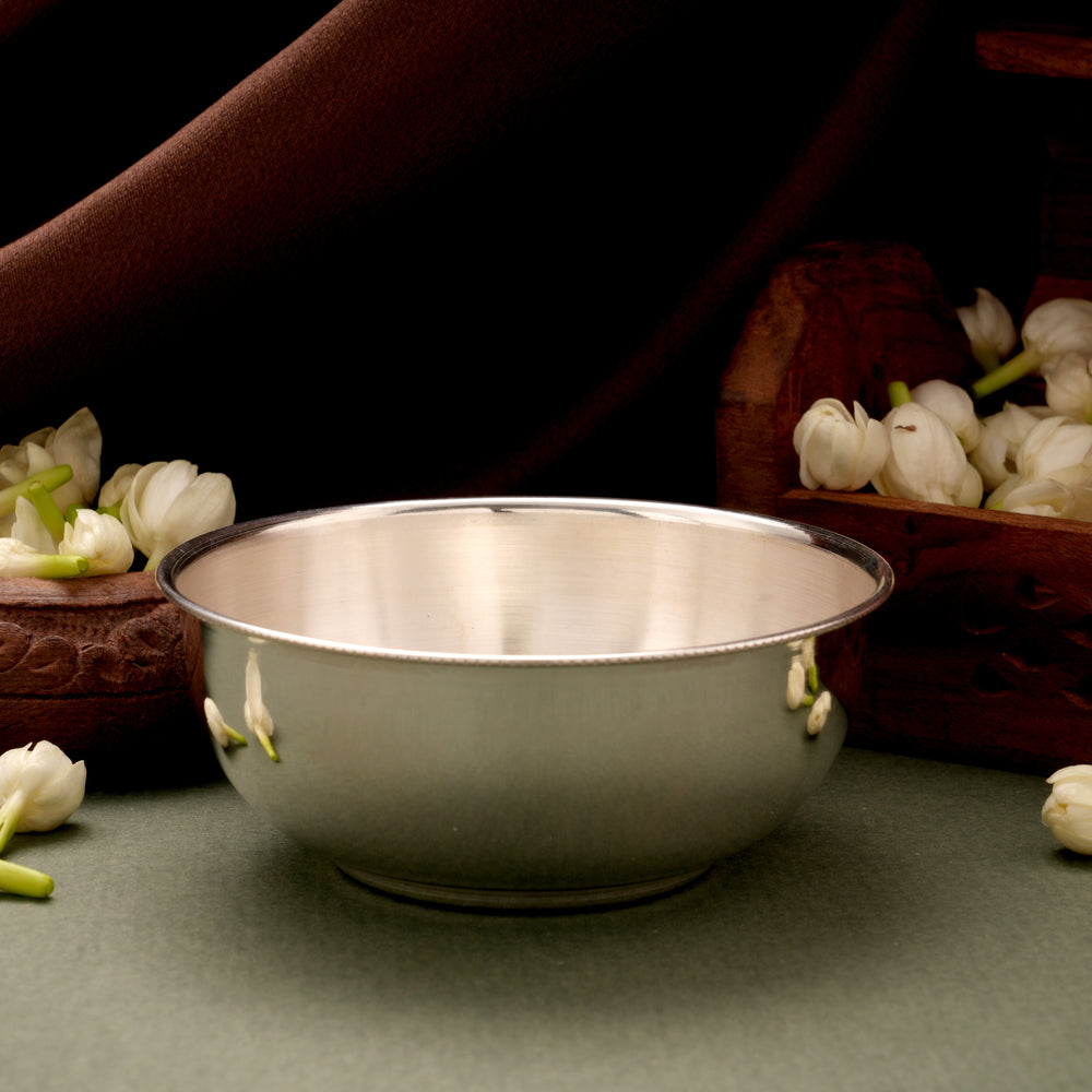 Minimalist Fancy Silver Bowl