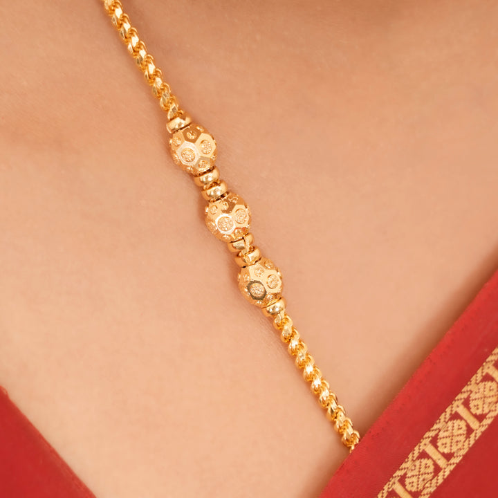 Traditional Golden Beads Mugappu Chain