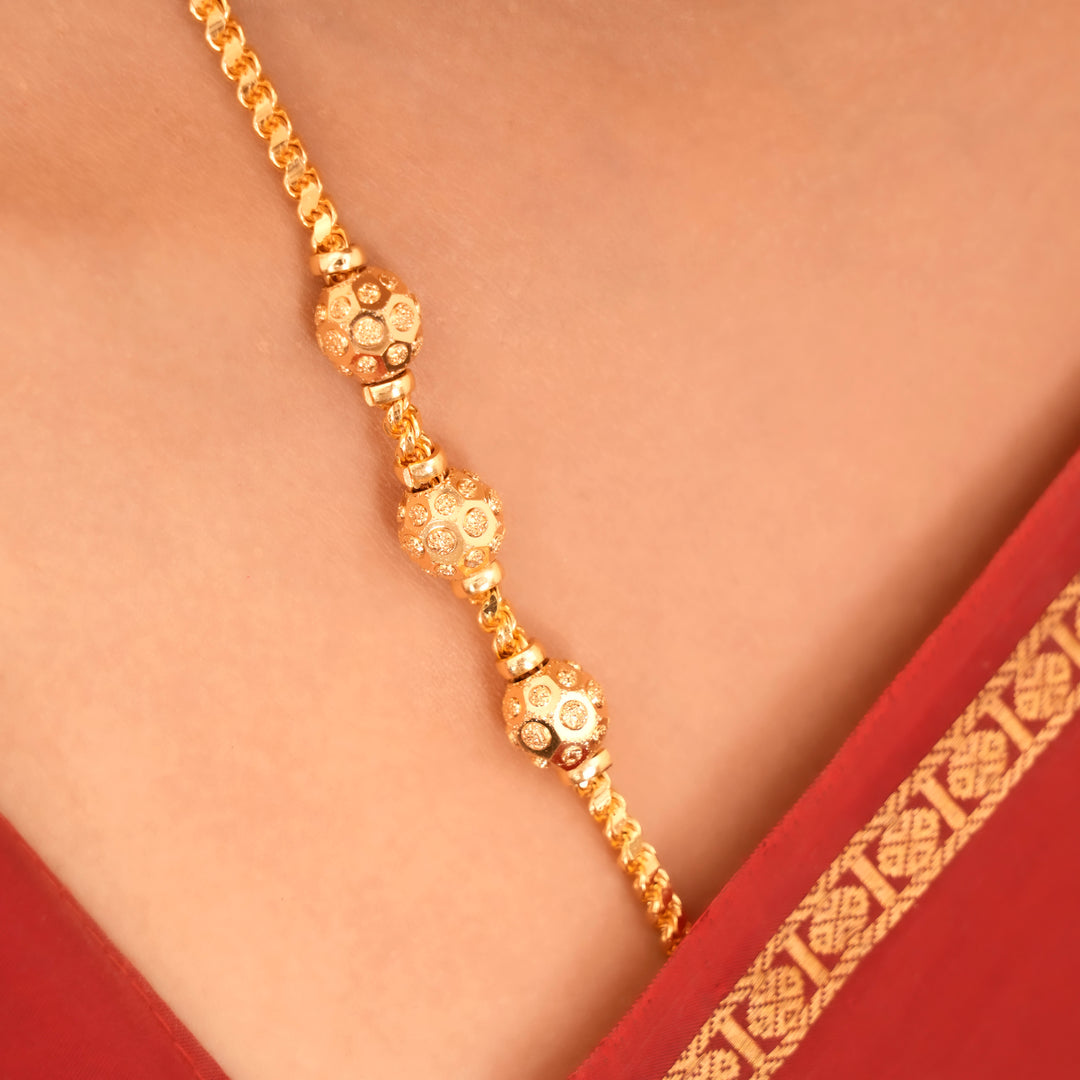 Timeless Golden Silver Balls Mugappu Chain