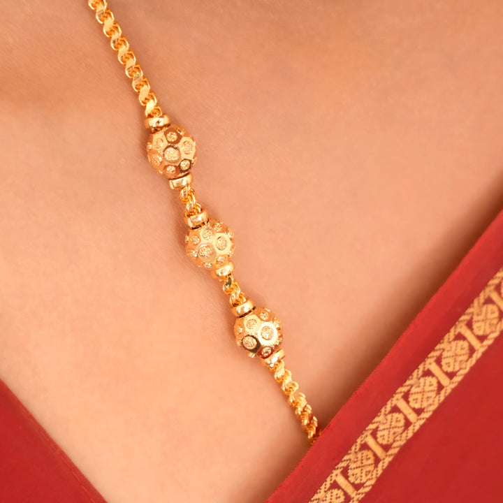 Timeless Golden Silver Balls Mugappu Chain