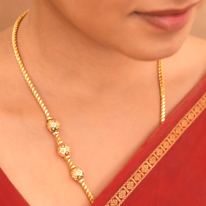 Timeless Golden Silver Balls Mugappu Chain