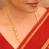 Elegant Golden Balls Design Mugappu Chain