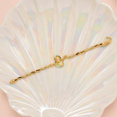 Tiny Lord Krishna Gold Bracelet for Women