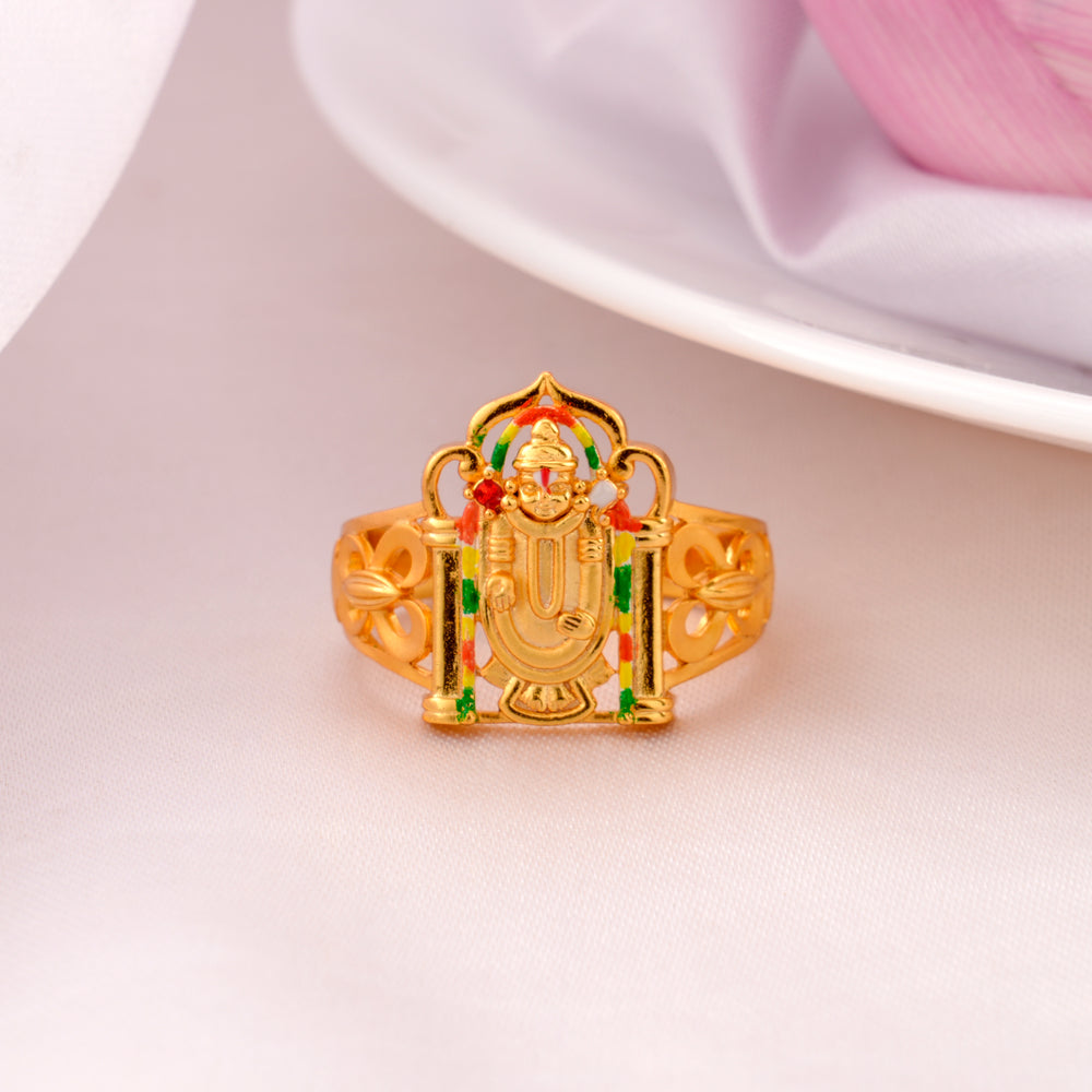 Sri Tirupati Golden Silver Ring