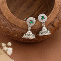 Elegant Emerald Stone Silver Kammal