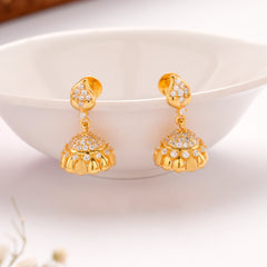 Classic Leafy Shape Golden Jhumkas