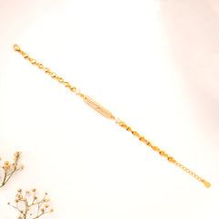 Crystal Bar Heart Link Silver Golden Bracelet