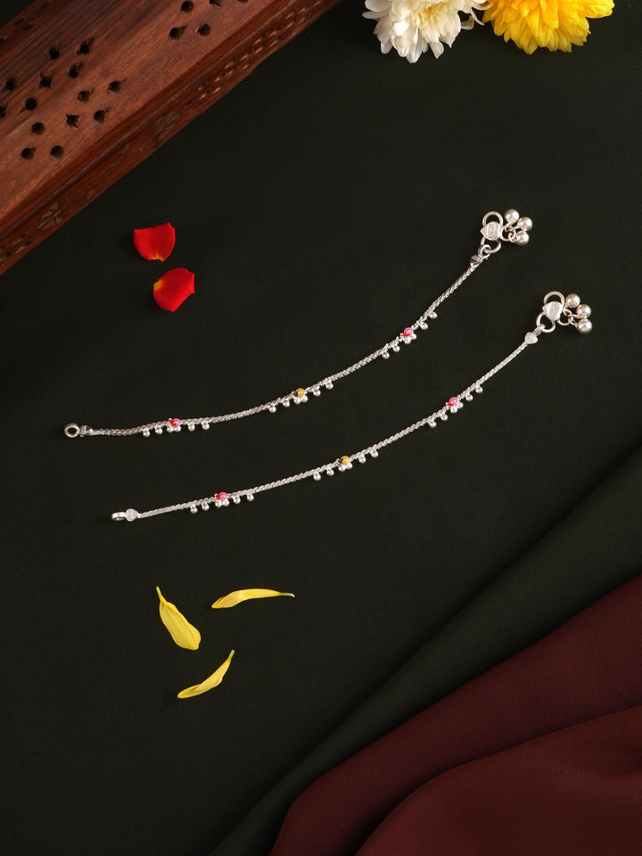 Tara Jhilmil Silver Anklet