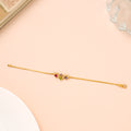 Geometric Shape Multi Stone Gold Bracelet