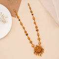 Lakshmi Pendant with Golden Ball Drop Haram