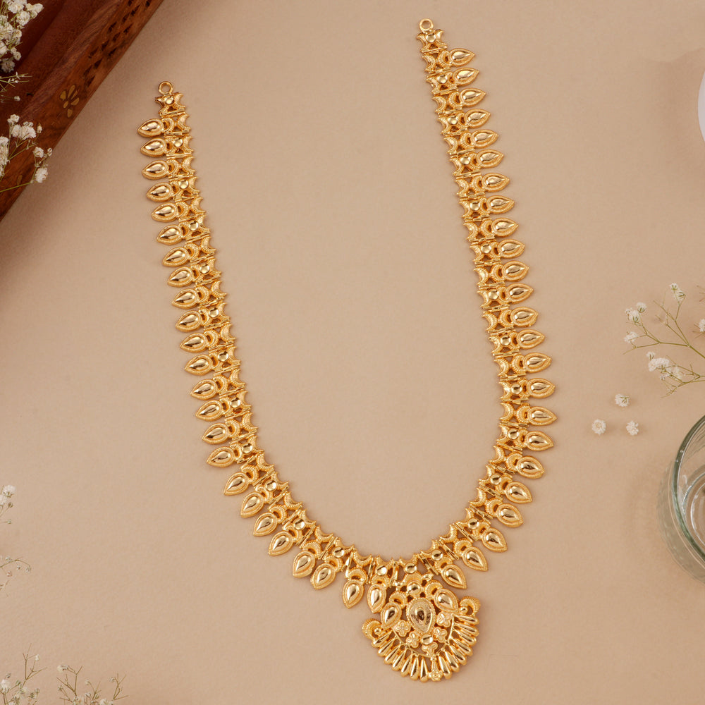 Kerala Leaf Silver Gold Plated Haram