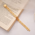 Classic Interlocking Link Pattern Golden Bracelet