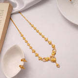 Elegant Leaf Vine Golden Necklace Set