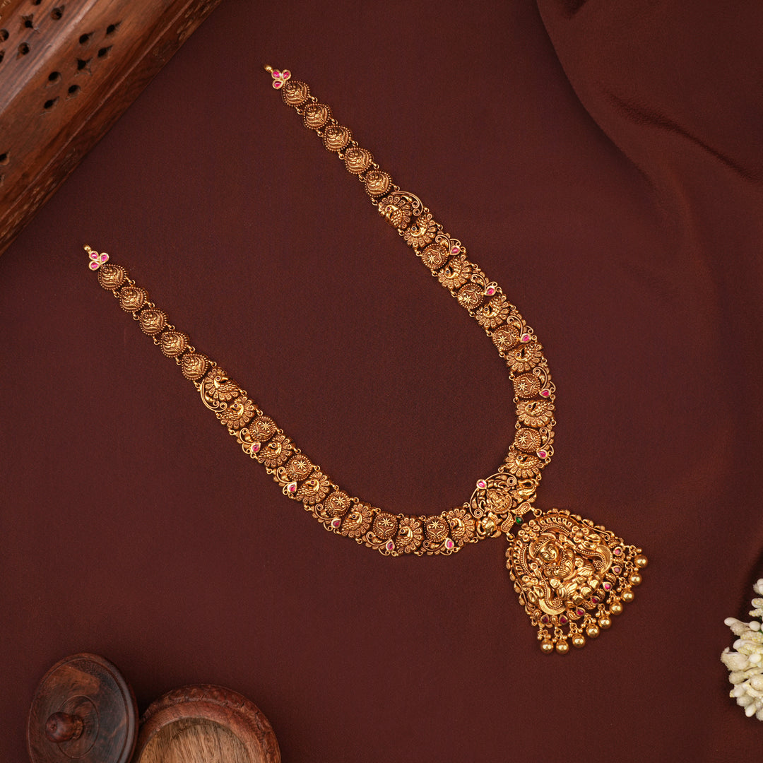 Classic Lakshmi Nagas with Ruby Gold Haram
