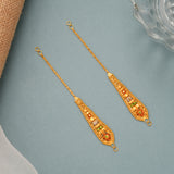 Gold Enamel Finish Ear Chain Mattal