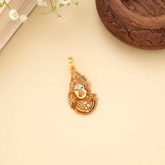 Traditional Shiva Parvati Golden Pendant