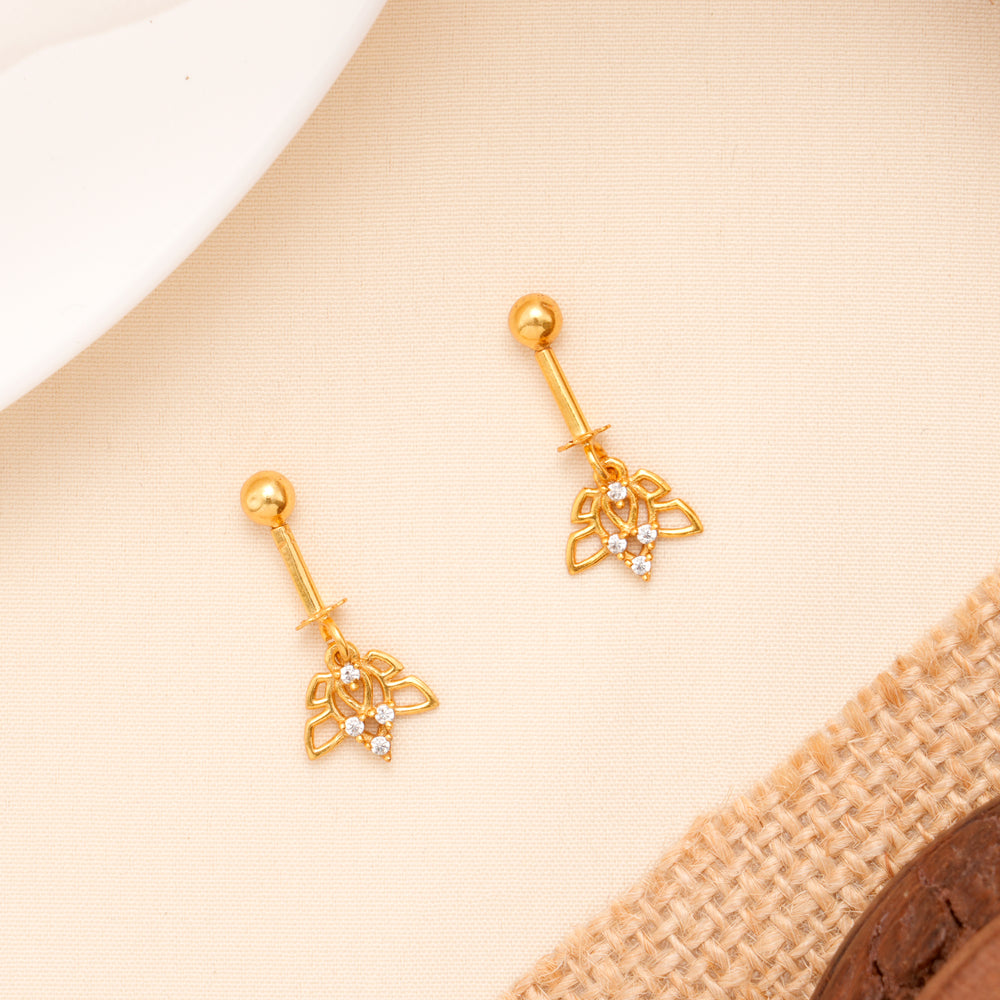 Leaf Shape Silver Gold Plated Koppu