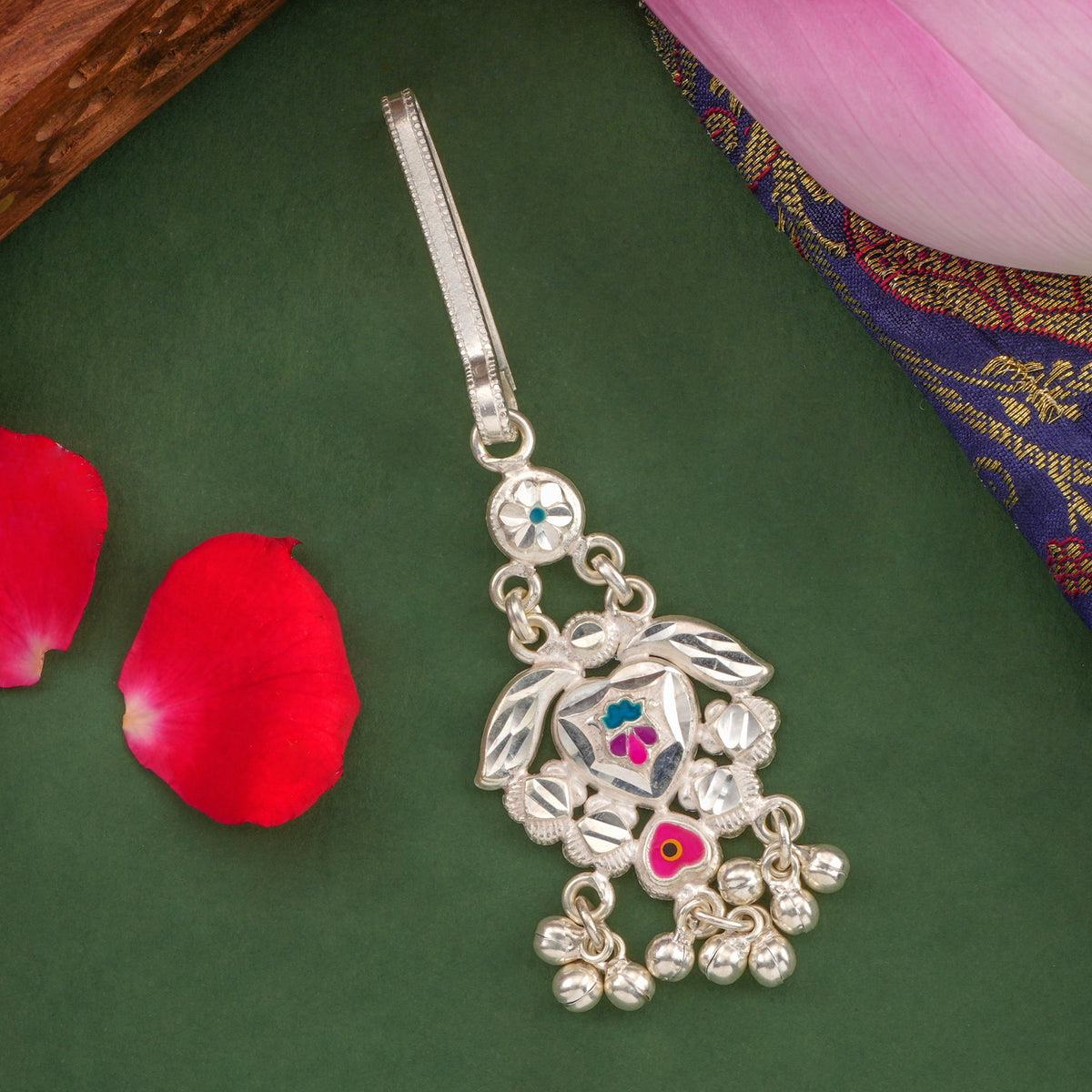 Radiant Drop Silver Keychain