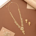 Spiral Flower Design Golden Necklace Set