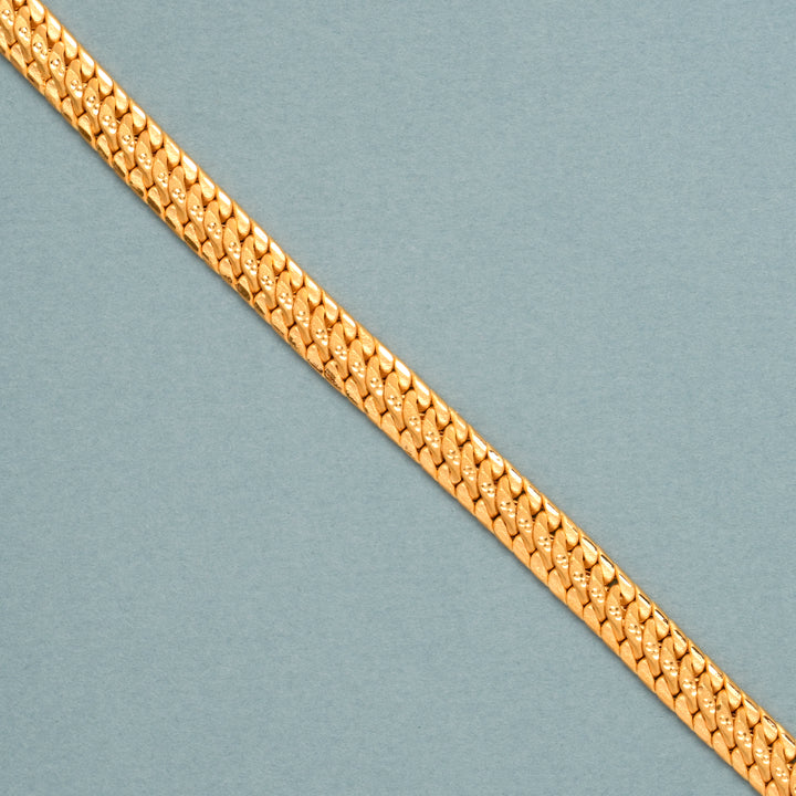 Rich S Pattern Link Gold Bracelet for Men