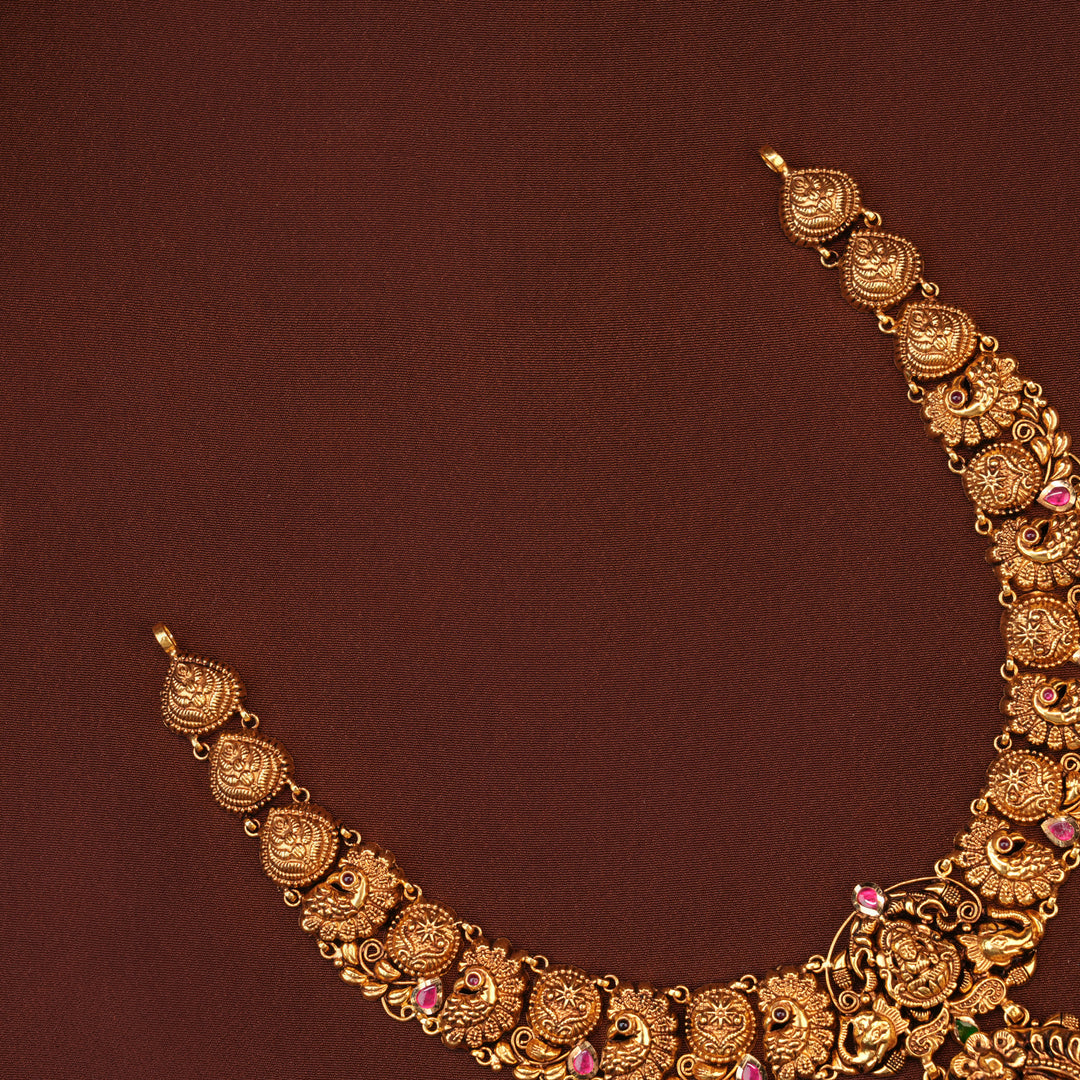 Classic Lakshmi Nagas with Ruby Gold Necklace