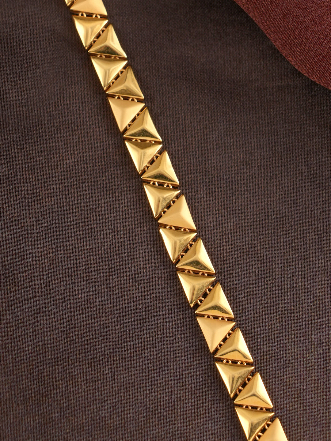 Trendy Triangle Gold Bracelet for Men