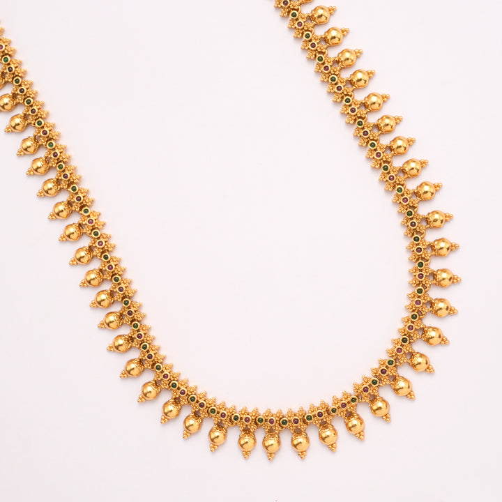 Heritage Two Colour Stone with Golden Balls Drops Haram