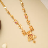 Lord Murugan Temple Gopuram Golden Necklace