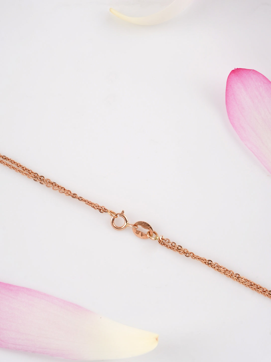 Blush Orchid Charm Rose Gold Chain