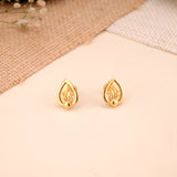 Leafy Breeze Shape Casting Golden Stud