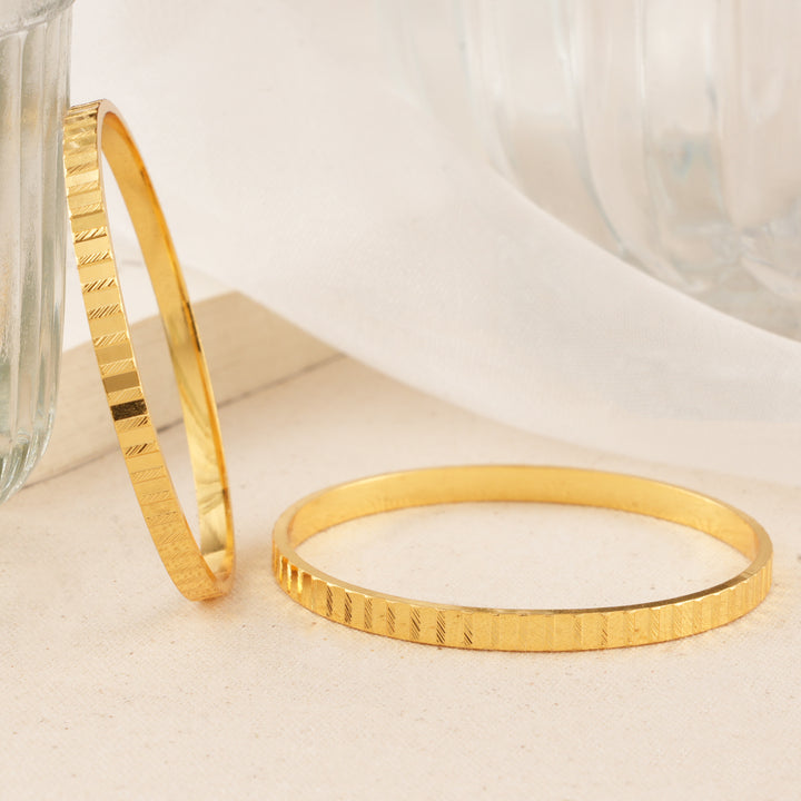 Cute Carving Silver Gold Plated Baby Bangle