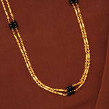 Traditional Mangal Sutra Black Beads Gold Chain