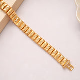 Bold Interlinking Design Golden Bracelet