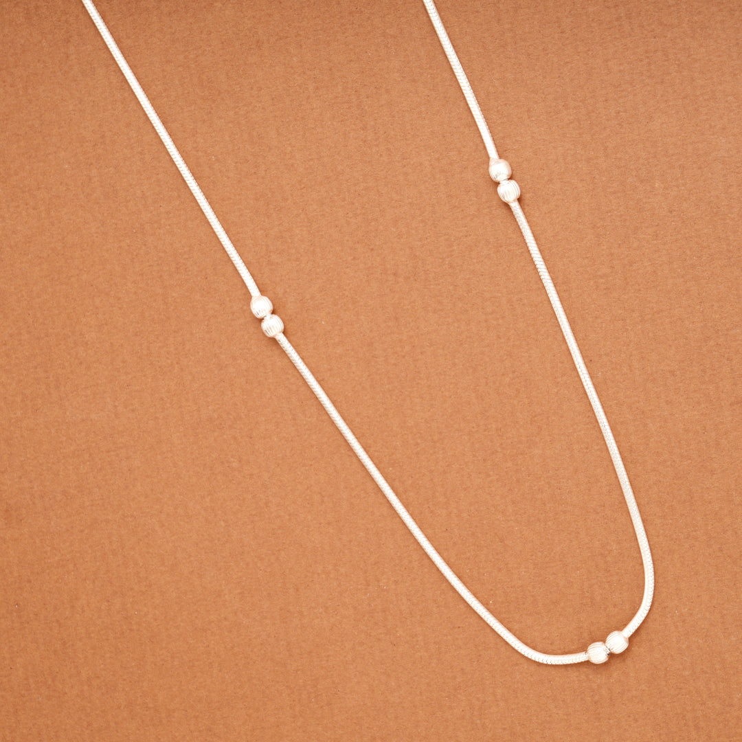 Regal Ball Design Women’s Silver Chain