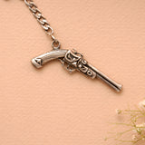 Royal Gun Shape Silver Keychain