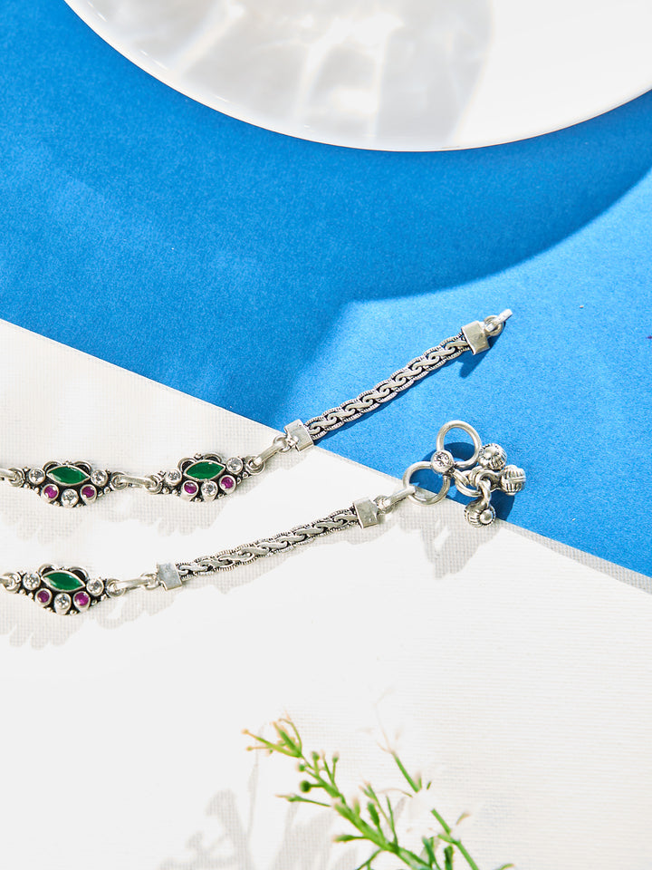 Starry Vine Green Antique Anklet