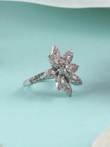 Sterling Snow Flower Ring