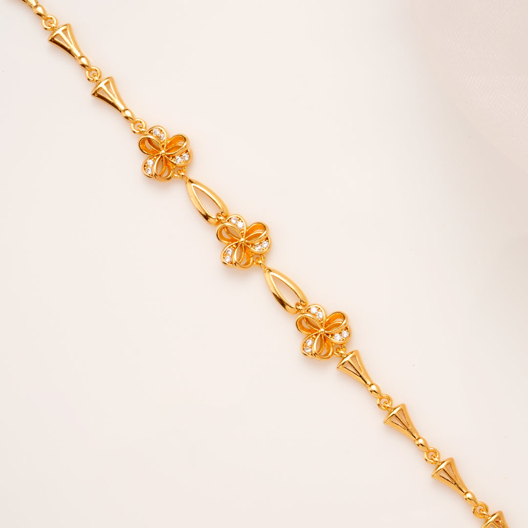 Golden Bloom Charm Bracelet