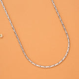 Elegant Capsule Shaped Silver Men’s Chain