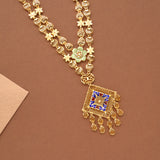 Turkey Dual Layer Golden Enamel Necklace Set